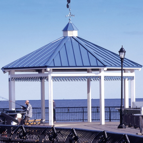 CAD Drawings BIM Models Superior Recreational Products | Shelter and Site Amenities All-Steel Octagonal Shelters